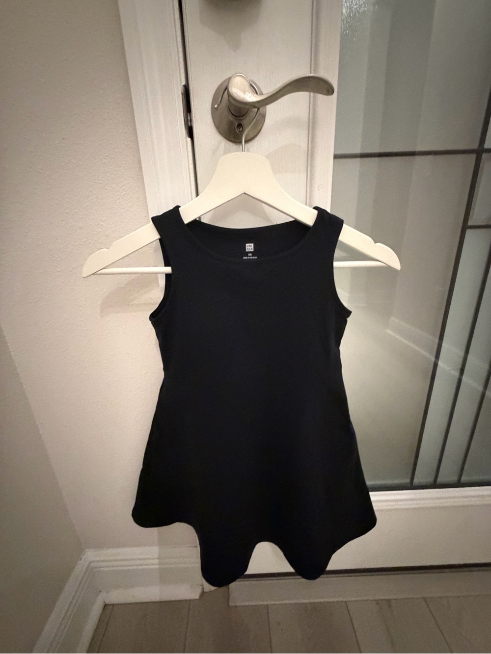 Uniqlo Girls Black Tank Dress - Classic Sleeveless Kids Dress
